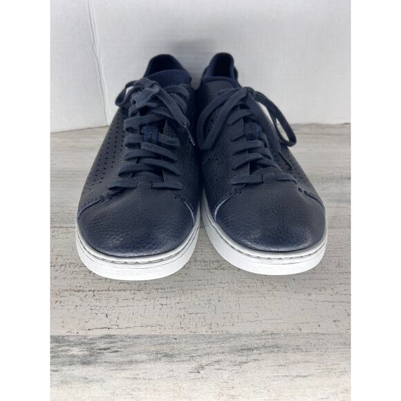 UGG Men’s New Sneakers – Navy Blue Leather Casual Shoes Size 10